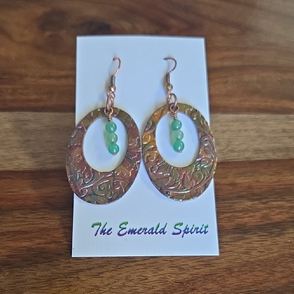 Flame Painted Multi Colored Earrings